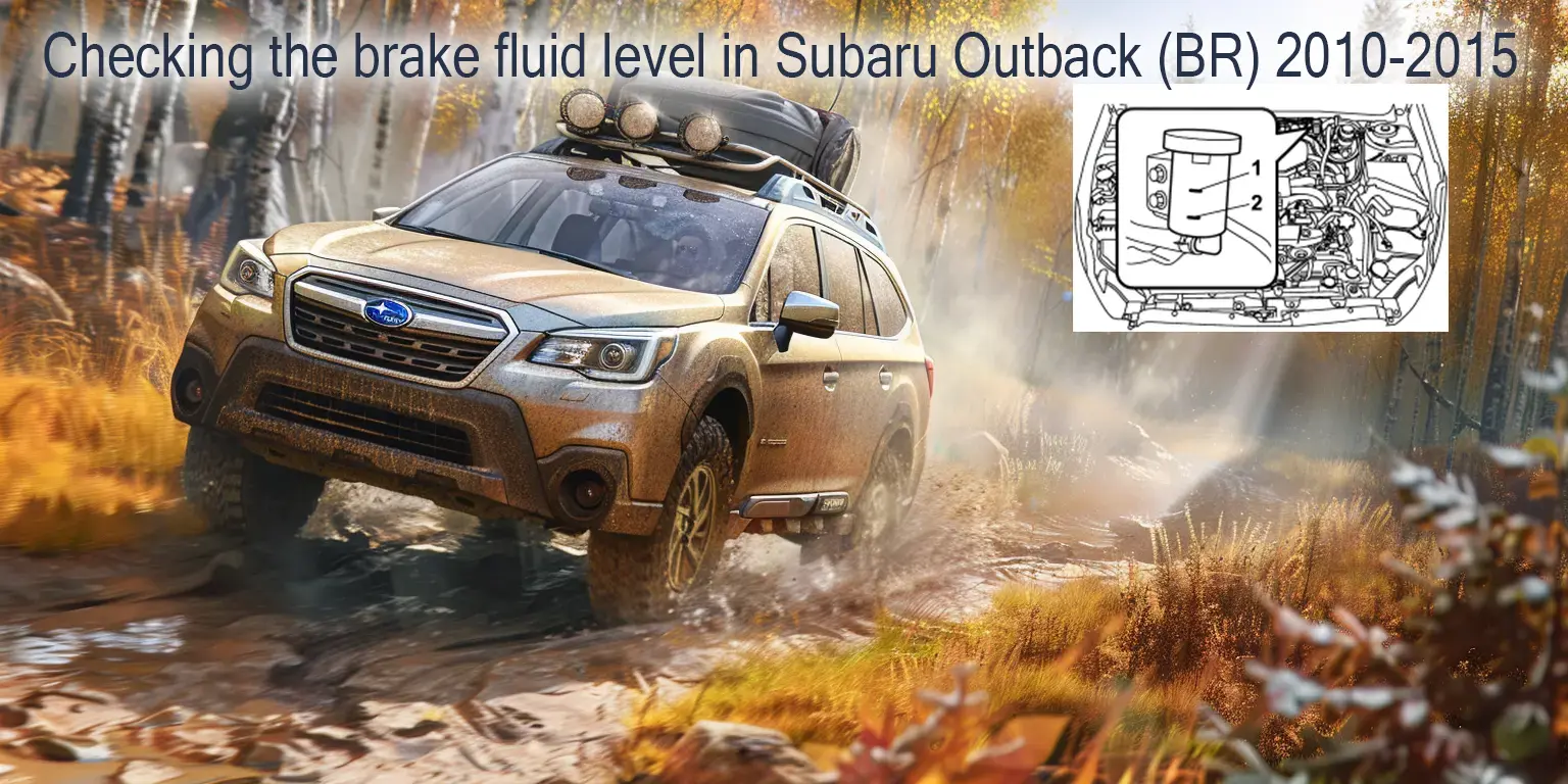 Checking the brake fluid level in Subaru Outback (BR) 2010-2015